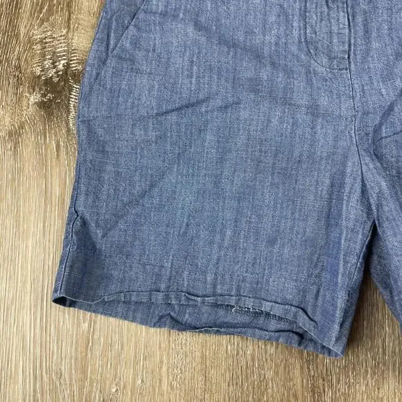 Isaac Mizahari Blue Terry Slub Cotton Shorts Women's 6 Lightweight - Picture 3 of 16